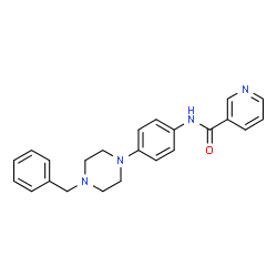 ChemSpider 2D Image | N-[4-(4-Benzyl-1-piperazinyl)phenyl]nicotinamide | C23H24N4O