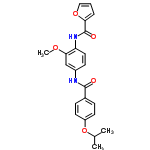 InChI=1/C22H22N2O5/c1-14(2)29-17-9-6-15(7-10-17)21(25)23-16-8-11-18(20(13-16)27-3)24-22(26)19-5-4-12-28-19/h4-14H,1-3H3,(H,23,25)(H,24,26)