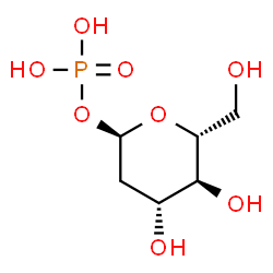 ChemSpider 2D Image | 2-Deoxy-1-O-phosphono-alpha-D-arabino-hexopyranose | C6H13O8P