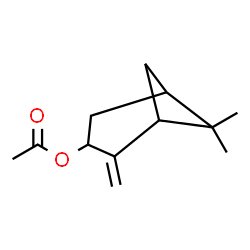 ChemSpider 2D Image | 6,6-Dimethyl-2-methylenebicyclo(3.1.1)hept-3-yl acetate | C12H18O2