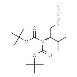 ChemSpider 2D Image | Bis(2-methyl-2-propanyl) [(2S)-1-azido-3-methyl-2-butanyl]imidodicarbonate | C15H28N4O4
