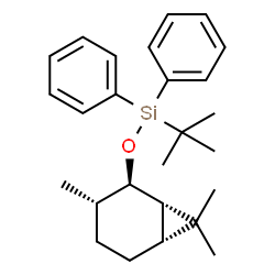 ChemSpider 2D Image | (2-Methyl-2-propanyl)(diphenyl){[(1S,2R,3S,6R)-3,7,7-trimethylbicyclo[4.1.0]hept-2-yl]oxy}silane | C26H36OSi