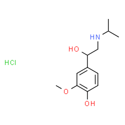 ChemSpider 2D Image | alpha-((Isopropylamino)methyl)vanillyl alcohol hydrochloride | C12H20ClNO3