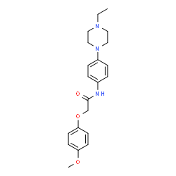 ChemSpider 2D Image | N-[4-(4-Ethyl-1-piperazinyl)phenyl]-2-(4-methoxyphenoxy)acetamide | C21H27N3O3