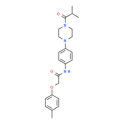 ChemSpider 2D Image | N-[4-(4-Isobutyryl-1-piperazinyl)phenyl]-2-(4-methylphenoxy)acetamide | C23H29N3O3