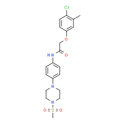 ChemSpider 2D Image | 2-(4-Chloro-3-methylphenoxy)-N-{4-[4-(methylsulfonyl)-1-piperazinyl]phenyl}acetamide | C20H24ClN3O4S