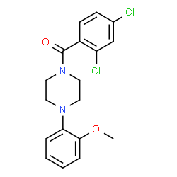 ChemSpider 2D Image | 1-(2,4-dichlorobenzoyl)-4-(2-methoxyphenyl)piperazine | C18H18Cl2N2O2