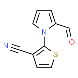 ChemSpider 2D Image | 2-(2-Formyl-1H-pyrrol-1-yl)-3-thiophenecarbonitrile | C10H6N2OS
