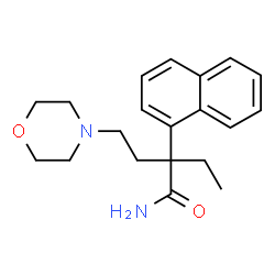 ChemSpider 2D Image | 2-Ethyl-4-(4-morpholinyl)-2-(1-naphthyl)butanamide | C20H26N2O2