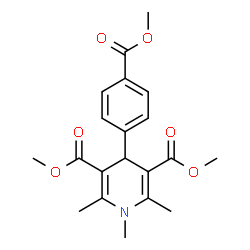 ChemSpider 2D Image | 4-(4-methoxycarbonylphenyl)-1,2,6-trimethyl-4H-pyridine-3,5-dicarboxylic acid dimethyl ester | C20H23NO6