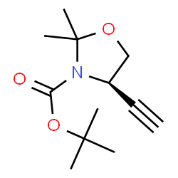 ChemSpider 2D Image | (R)-tert-Butyl 4-ethynyl-2,2-dimethyloxazolidine-3-carboxylate | C12H19NO3