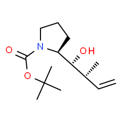 ChemSpider 2D Image | (S)-tert-Butyl 2-((1R,2S)-1-hydroxy-2-methylbut-3-en-1-yl)pyrrolidine-1-carboxylate | C14H25NO3