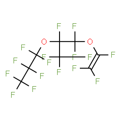 ChemSpider 2D Image | 1,1,1,2,3,3-hexafluoro-2-(heptafluoropropoxy)-3-((trifluorovinyl)oxy)propane | C8F16O2