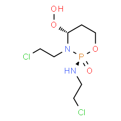 ChemSpider 2D Image | (2S,4R)-3-(2-Chloroethyl)-2-[(2-chloroethyl)amino]-2-oxido-1,3,2-oxazaphosphinan-4-yl hydroperoxide | C7H15Cl2N2O4P