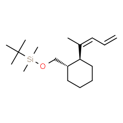 ChemSpider 2D Image | Dimethyl(2-methyl-2-propanyl)({(1S,2S)-2-[(2Z)-2,4-pentadien-2-yl]cyclohexyl}methoxy)silane | C18H34OSi