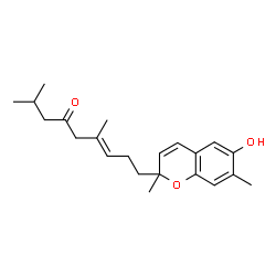 ChemSpider 2D Image | (6E)-9-(6-Hydroxy-2,7-dimethyl-2H-chromen-2-yl)-2,6-dimethyl-6-nonen-4-one | C22H30O3