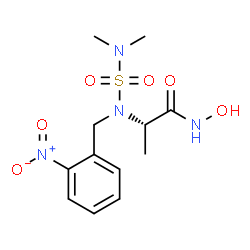 ChemSpider 2D Image | N~2~-(Dimethylsulfamoyl)-N-hydroxy-N~2~-(2-nitrobenzyl)-L-alaninamide | C12H18N4O6S