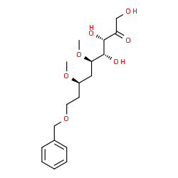 ChemSpider 2D Image | (3S,4S,5R,7R)-9-(Benzyloxy)-1,3,4-trihydroxy-5,7-dimethoxy-2-nonanone | C18H28O7