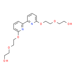 ChemSpider 2D Image | 2,2'-[2,2'-Bipyridine-6,6'-diylbis(oxy-2,1-ethanediyloxy)]diethanol | C18H24N2O6