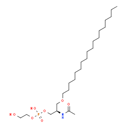 ChemSpider 2D Image | (2R)-2-Acetamido-3-(octadecyloxy)propyl 2-hydroxyethyl hydrogen phosphate | C25H52NO7P