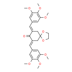 ChemSpider 2D Image | (7E,9E)-7,9-Bis(3,4,5-trimethoxybenzylidene)-1,4-dioxaspiro[4.5]decan-8-one | C28H32O9