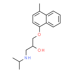 ChemSpider 2D Image | 1-(Isopropylamino)-3-[(4-methyl-1-naphthyl)oxy]-2-propanol | C17H23NO2