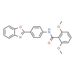 ChemSpider 2D Image | N-[4-(1,3-Benzoxazol-2-yl)phenyl]-2,6-dimethoxybenzamide | C22H18N2O4