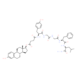 ChemSpider 2D Image | N-(4-{[(17beta)-3-Hydroxyestra-1,3,5(10)-trien-17-yl]oxy}-4-oxobutanoyl)-L-tyrosylglycylglycyl-L-phenylalanyl-L-leucinamide | C50H64N6O10
