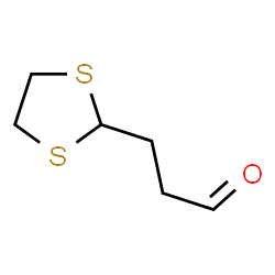 ChemSpider 2D Image | 3-(1,3-Dithiolan-2-yl)propanal | C6H10OS2