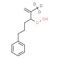 ChemSpider 2D Image | 2-(~2~H_3_)Methyl-6-phenyl-1-hexen-3-yl hydroperoxide | C13H15D3O2