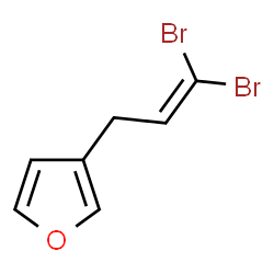 ChemSpider 2D Image | 3-(3,3-Dibromo-2-propen-1-yl)furan | C7H6Br2O