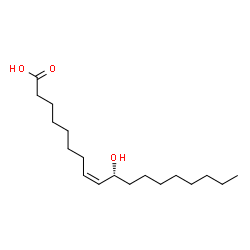 ChemSpider 2D Image | (8Z,10R)-10-Hydroxy-8-octadecenoic acid | C18H34O3