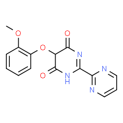 ChemSpider 2D Image | 5-(2-Methoxyphenoxy)-2,2'-bipyrimidine-4,6(1H,5H)-dione | C15H12N4O4