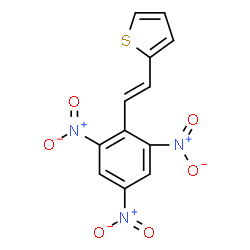 ChemSpider 2D Image | 2-[(E)-2-(2,4,6-Trinitrophenyl)vinyl]thiophene | C12H7N3O6S