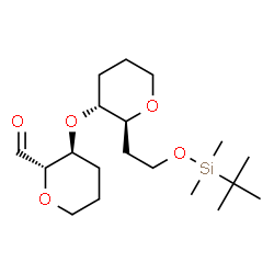 ChemSpider 2D Image | 2,6-Anhydro-4,5-dideoxy-3-O-[(2S,3R)-2-(2-{[dimethyl(2-methyl-2-propanyl)silyl]oxy}ethyl)tetrahydro-2H-pyran-3-yl]-L-erythro-hexose | C19H36O5Si