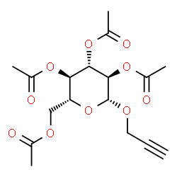 ChemSpider 2D Image | 2-Propyn-1-yl 2,3,4,6-tetra-O-acetyl-beta-D-glucopyranoside | C17H22O10