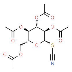 ChemSpider 2D Image | Cyano 2,3,4,6-tetra-O-acetyl-1-thio-beta-D-glucopyranoside | C15H19NO9S