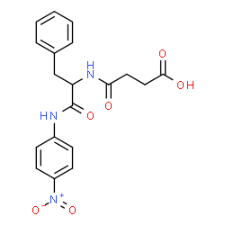ChemSpider 2D Image | 4-({1-[(4-Nitrophenyl)amino]-1-oxo-3-phenyl-2-propanyl}amino)-4-oxobutanoic acid | C19H19N3O6