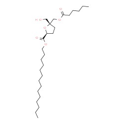 ChemSpider 2D Image | Tetradecyl 2,5-anhydro-3,4-dideoxy-5-[(hexanoyloxy)methyl]-L-erythro-hexonate | C27H50O6