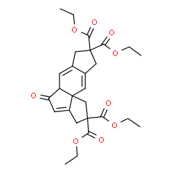 ChemSpider 2D Image | Tetraethyl 5-oxo-3,5,5a,7-tetrahydrocyclopenta[c]-s-indacene-2,2,8,8(1H,9H)-tetracarboxylate | C27H32O9