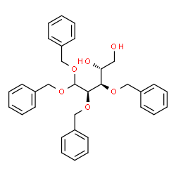ChemSpider 2D Image | (2R,3R,4R)-3,4,5,5-Tetrakis(benzyloxy)-1,2-pentanediol | C33H36O6
