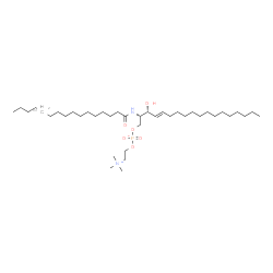 ChemSpider 2D Image | (2S,3R,4E)-2-[(12-~13~C)Hexadecanoylamino]-3-hydroxy-4-octadecen-1-yl 2-(trimethylammonio)ethyl phosphate | C3813CH79N2O6P