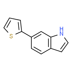 ChemSpider 2D Image | 6-(2-Thienyl)-1H-indole | C12H9NS