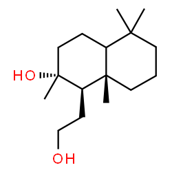 ChemSpider 2D Image | (1R,2R,8aS)-1-(2-Hydroxyethyl)-2,5,5,8a-tetramethyldecahydro-2-naphthalenol | C16H30O2