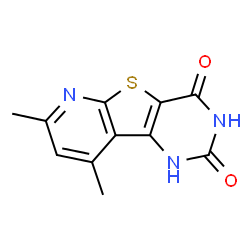 ChemSpider 2D Image | 7,9-Dimethylpyrido[3',2':4,5]thieno[3,2-d]pyrimidine-2,4(1H,3H)-dione | C11H9N3O2S