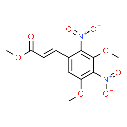 ChemSpider 2D Image | Methyl (2E)-3-(3,5-dimethoxy-2,4-dinitrophenyl)acrylate | C12H12N2O8