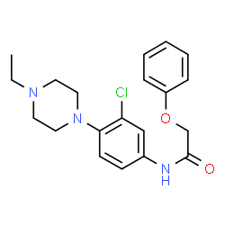 ChemSpider 2D Image | N-[3-Chloro-4-(4-ethyl-1-piperazinyl)phenyl]-2-phenoxyacetamide | C20H24ClN3O2