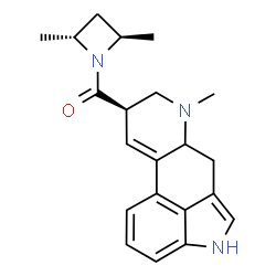 ChemSpider 2D Image | [(2R,4R)-2,4-Dimethyl-1-azetidinyl][(8beta)-6-methyl-9,10-didehydroergolin-8-yl]methanone | C21H25N3O