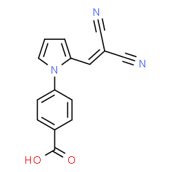 ChemSpider 2D Image | 4-[2-(2,2-Dicyanovinyl)-1H-pyrrol-1-yl]benzoic acid | C15H9N3O2