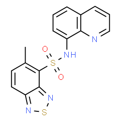 ChemSpider 2D Image | 5-Methyl-N-(8-quinolinyl)-2,1,3-benzothiadiazole-4-sulfonamide | C16H12N4O2S2